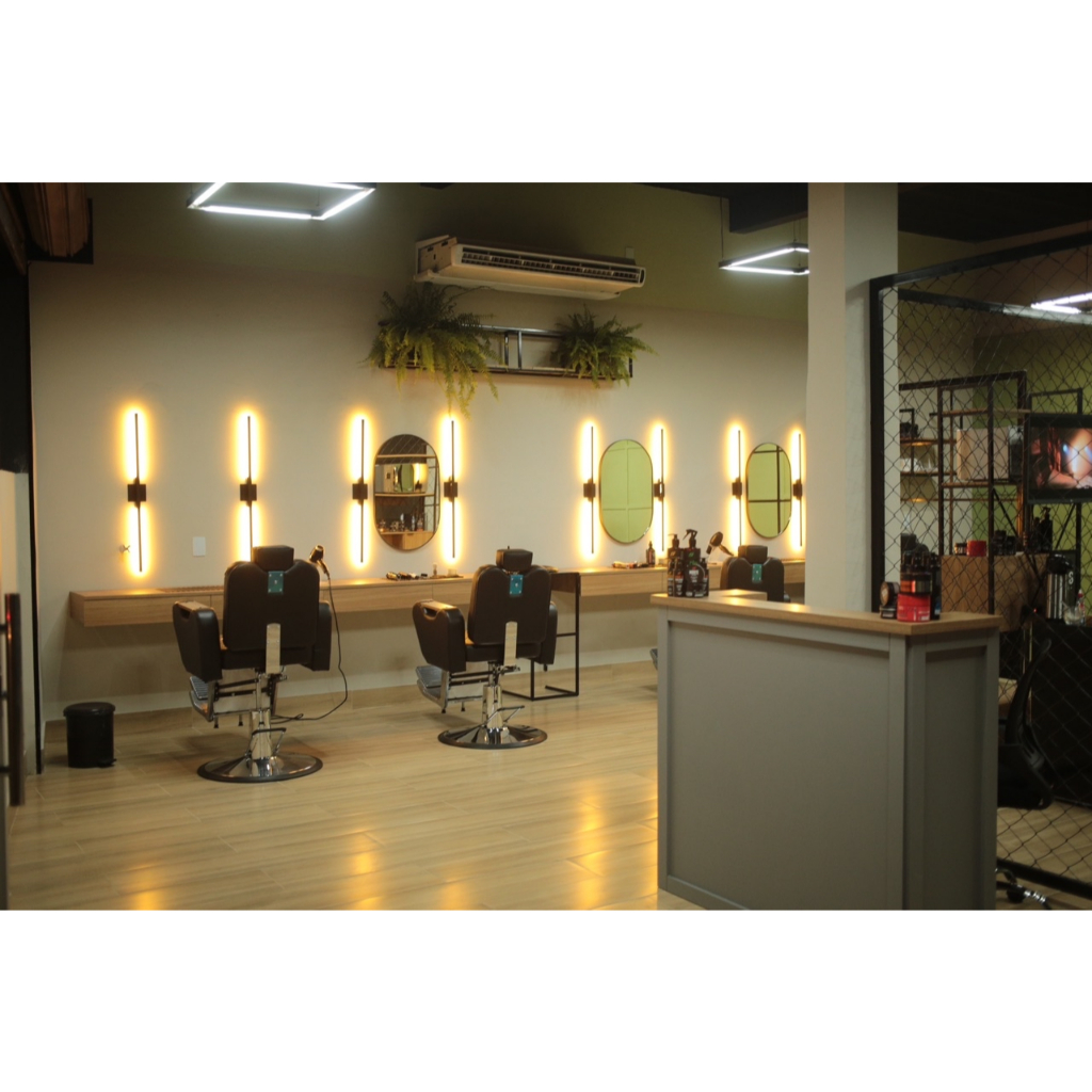 Arandela Luminária De Parede Linear Moderna Preta 1 metro 10W 3.000K BIVOLT