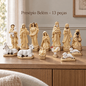 Presépio de Natal Completo Belém 13 Peças em Gesso
