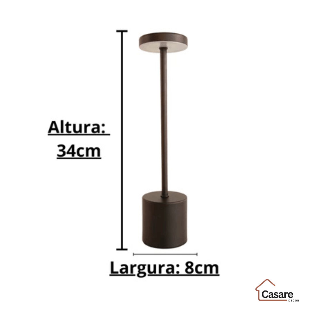 Luminaria de Mesa Recarregavel Sem Fio – Casare