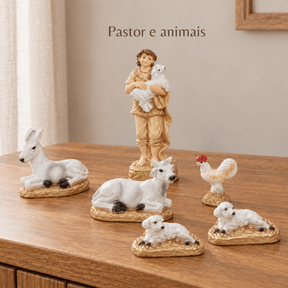 Presépio de Natal Completo Belém 13 Peças em Gesso