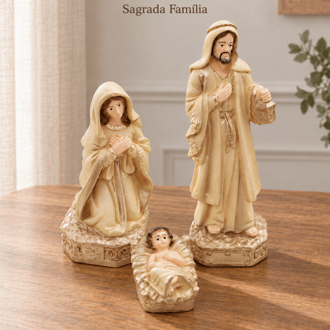 Presépio de Natal Completo Belém 13 Peças em Gesso