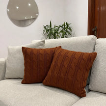 Kit com 2 Capas de Almofada Tricot Linna 45 × 45 cm