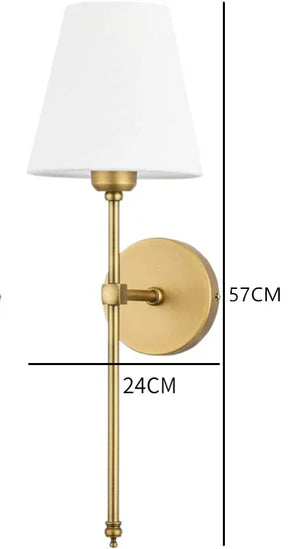 Moderna lâmpada de parede americana para banheiro espelho luz quarto decoração corredor pano sombra arandela 100v-220v duro com fio
