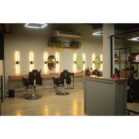 Arandela Luminária De Parede Linear Moderna Preta 1 metro 10W 3.000K BIVOLT