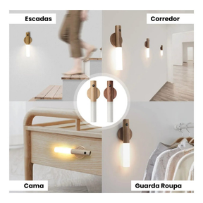KIT 2 Luz Noturna Inteligente com Sensor LED Lâmpada Magnética Recarregável De Parede ou Cabeceira para Casa MT253 ( 6 )